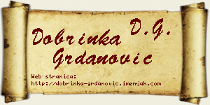 Dobrinka Grdanović vizit kartica
